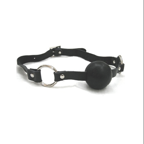 MORDAZA DE CUERO COLOR NEGRO CON PELOTA DE GOMA COLOR NEGRO MORDAZA DE CUERO COLOR NEGRO CON PELOTA DE GOMA COLOR NEGRO
