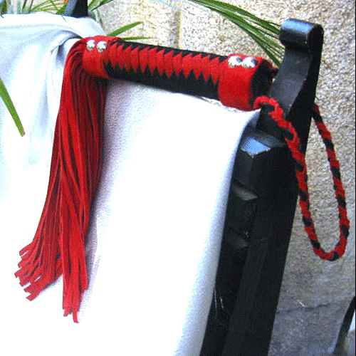 FLOGGER DE ANTE EN COLOR ROJO Y NEGRO 148