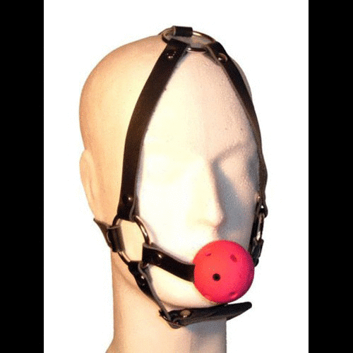 MORDAZA CABEZA COLOR NEGRO CON PELOTA ROJA 127 MORDAZA CABEZA COLOR NEGRO CON PELOTA ROJA 127