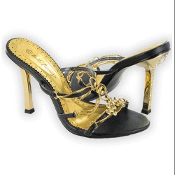 MULES NEGROS BELLA FIORENZA CON BRILLANTES TALLA 10 US