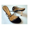 MULES NEGROS BELLA FIORENZA CON BRILLANTES TALLA 6,5 US