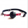 MORDAZA COLOR PIEL  NEGRO Y ROJO 5471