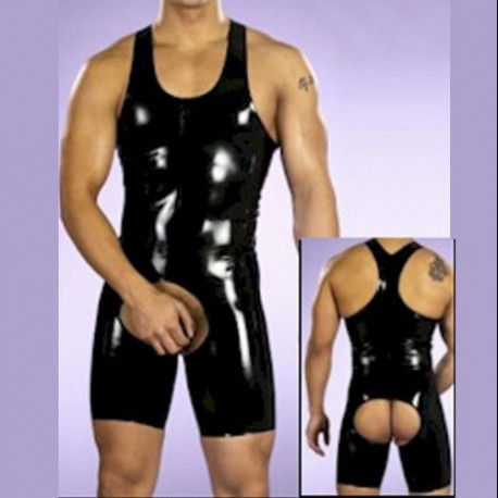 CATSUIT VINILO CORTO HOMBRE 5642 TALLA S-2XL