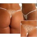 TANGA ENCAJE ADORNO COLOR BLANCO TALLA M-XL