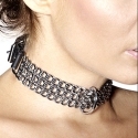 COLLAR DE CUERO CADENAS 7574