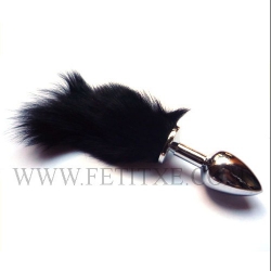 ROSEBUD ANAL PLUG METAL FUR 7981