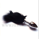 ROSEBUD ANAL PLUG METAL FUR 7981