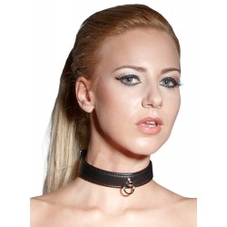 COLLAR FINO CON ANILLO DE LA "O" COLOR NEGRO 3132