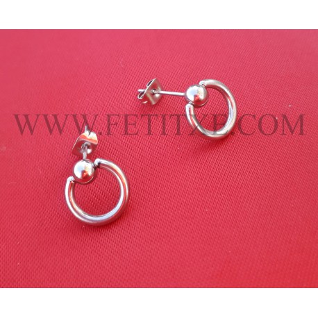 ANILLO FINO DE LA O PENDIENTES 7122