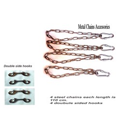 5876 CONJUNTO CADENAS + MOSQUETONES PARA COLUMPIOS DE CUERO