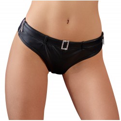 SHORTS PANTS STRIPPER ELEGANTE POLIPIEL-WETLOOK  7201 TALLA M