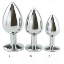 ANAL PLUG METAL PELUCHE DELUXE PLATA 7864