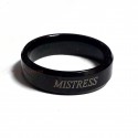 ANILLO MISTRESS EN ACERO COLOR NEGRO 7229