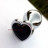 ROSEBUD ANAL PLUG CORAZÓN  NEGRO MEDIO 7239