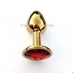 ROSEBUD ANAL PLUG PEQUEÑO DORADO ROJO 7249