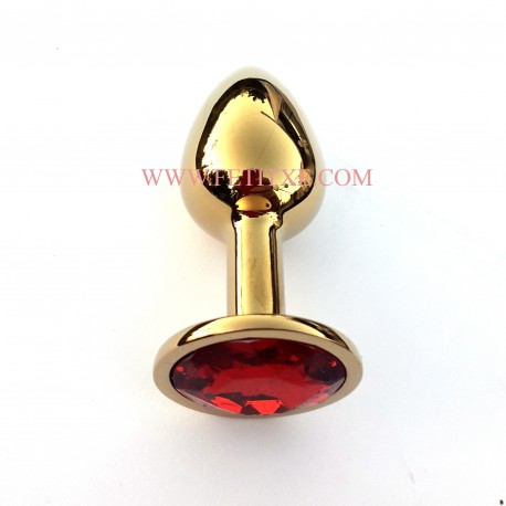 ROSEBUD ANAL PLUG PEQUEÑO DORADO ROJO 7249