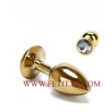 ROSEBUD ANAL PLUG PEQUEÑO DORADO CRISTAL 7249