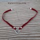 COLLAR CHOKER CON CORAZÓN  Y ELEGANTE PENDIENTE BDSM TRISKEL 8287