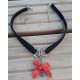 COLLAR CORAZONES CON PRECIOSO PENDIENTE BDSM TRISKEL Y LAZITO 7314