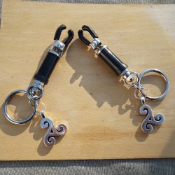 PINZAS BONDAGE CON ANILLO Y TRIKEL 7606