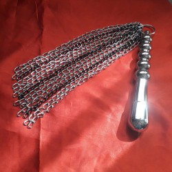 DILDO-FLOGGER DE ACERO CON CADENAS 7423