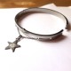 PULSERA CERRADA CON  CADENITA Y PENDIENTE ESTRELLA BDSM TRISKEL ACERO 7451