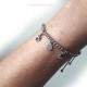 PULSERAS AJUSTABLE EN ACERO CON EMBLEMA BDSM TRISKEL Y CORAZÓN 7453