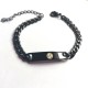 ELEGANTE PULSERAS CON TRISKEL EN ACERO NEGRO 7460