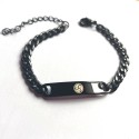 ELEGANTE PULSERACON TRISKEL EN ACERO NEGRO 7460