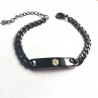 ELEGANTE PULSERACON TRISKEL EN ACERO NEGRO 7460