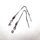PENDIENTES LARGOS CON EMBLEMA BDSM TRISKEL EN ACERO 7496
