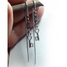 PENDIENTES LARGOS CON EMBLEMA BDSM TRISKEL EN ACERO 7496