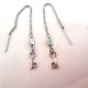 PENDIENTES LARGOS CON EMBLEMA BDSM TRISKEL EN ACERO 7496