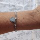 PULSERAS EN ACERO CON EMBLEMA BDSM TRISKEL CORAZÓN DUO 7454